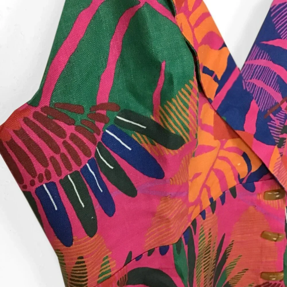 FARM RIO Macaw Side Buttons Mini Dress Multi - Picture 7 of 16